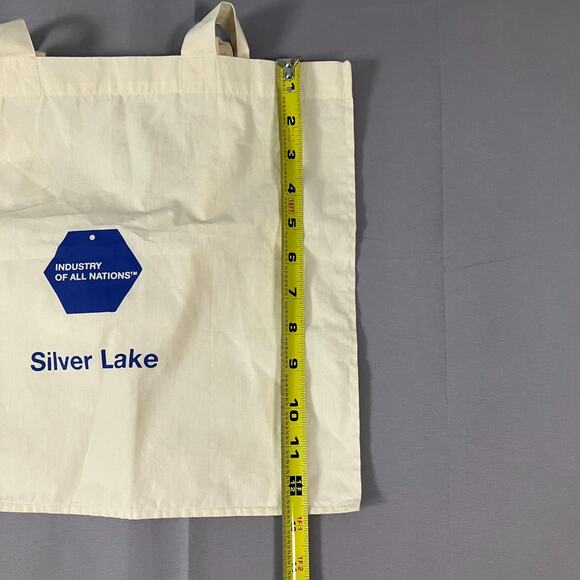Industry of All Nations Silver Lake Tote Bag Canvas Natural Cotton 14"x12.5" - Picture 7 of 7